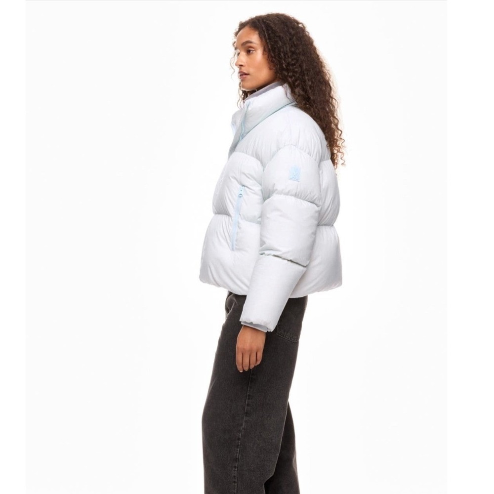 Mackage Tessy Powder Blue Nylon High Neck Quilted Puffer Jacket Size Large - Picture 3 of 11